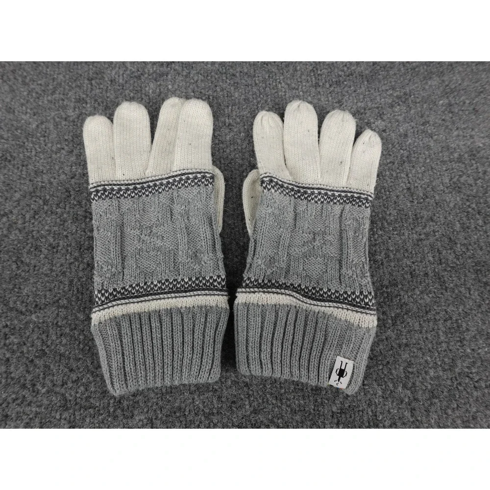 Smartwool Cable Knit Gloves Unisex One Size Grey Good Touchscreen SW011470
